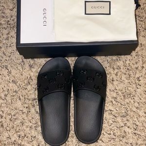 Authentic Gucci rubber slides